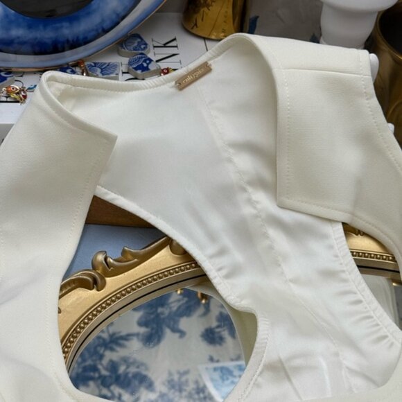 🆕 CULT GAIA 🧿 NWOT Akaia White Linen-Blend Mini Dress, Sz US 10 - Picture 13 of 14